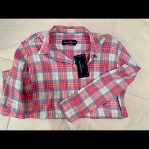 Lauren James flannel button down shirt